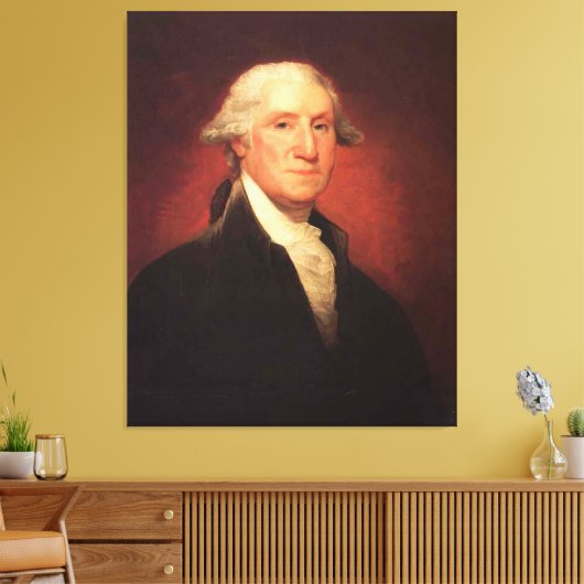 George Washington Portrait Painting Canvas Afdruk (Insitu (Woonkamer))