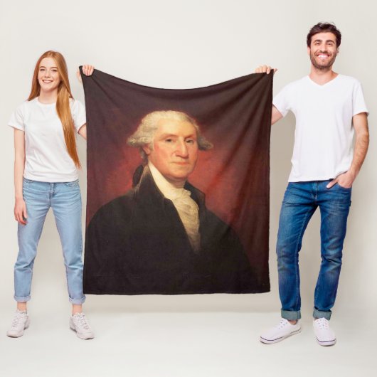  George Washington Portrait Painting Fleece Deken (In situ)