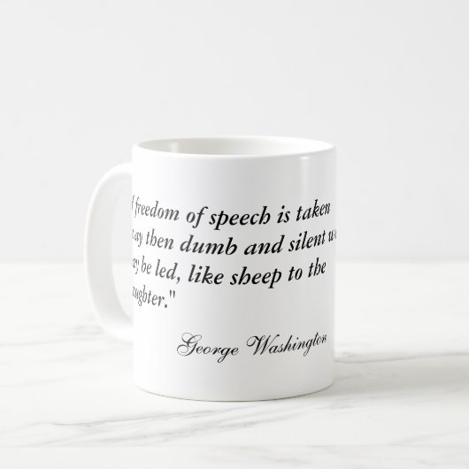 George Washington Portrait & Quote Mok (Voorkant links)