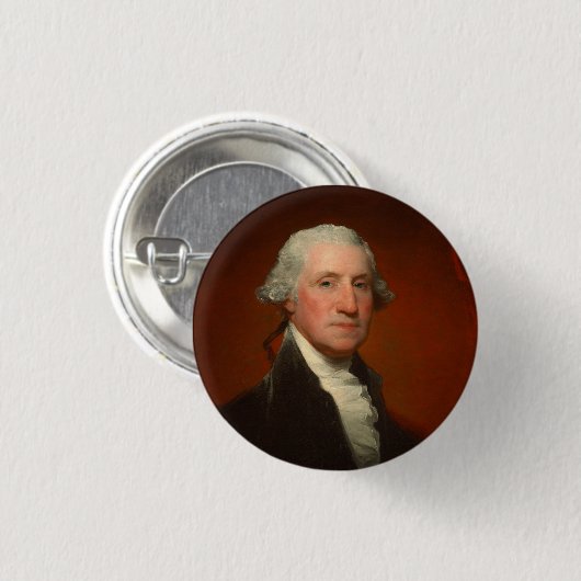 George Washington Portrait Ronde Button 3,2 Cm (Voorkant /achterkant)