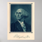 George Washington Portrait & Signature Poster (Voorkant)