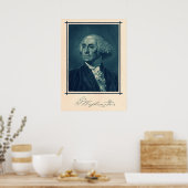 George Washington Portrait & Signature Poster (Keuken)
