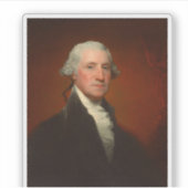 George Washington Portrait Sticker (Voorkant)
