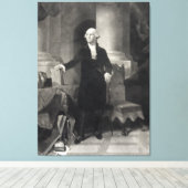 "George Washington Portrait" verpakt canvas print (Insitu (Houten vloer))