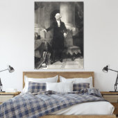 "George Washington Portrait" verpakt canvas print (Insitu (Slaapkamer))