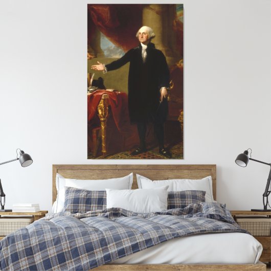  George Washington Portret schilderen 2 Canvas Afdruk (Insitu (Slaapkamer))