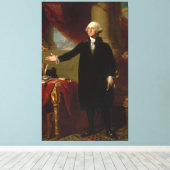  George Washington Portret schilderen 2 Canvas Afdruk (Insitu (Houten vloer))