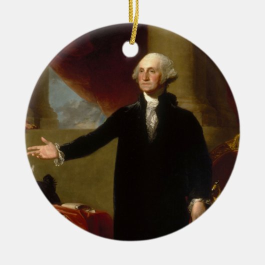  George Washington Portret schilderen 2 Keramisch Ornament (Voorkant)
