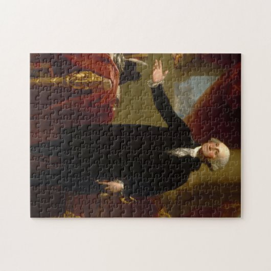  George Washington Portret schilderen 2 Legpuzzel (Horizontaal)