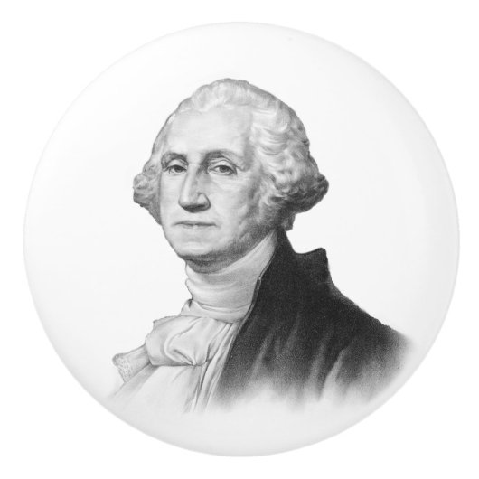 George Washington  portret schilderen Keramische Knop (Voorkant)