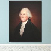 GEORGE WASHINGTON Portret van Rembrandt Peale Canvas Afdruk (Insitu (Houten vloer))