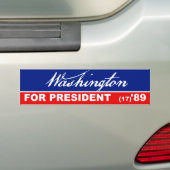 George Washington President 1789 Bumpersticker (Op auto)