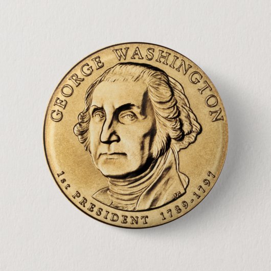 George Washington President $1 Button munten (Voorkant)