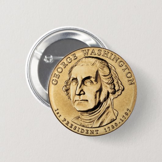 George Washington President $1 Button munten (Voorkant /achterkant)