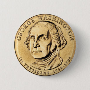 George Washington President $1 Button munten