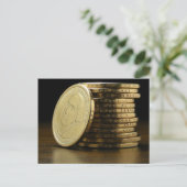 George Washington President $1 Coin Stack Briefkaart (Staand voorkant)