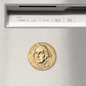 George Washington Presidential $1 Muntmagneet Magneet (Insitu (Vaatwasser))