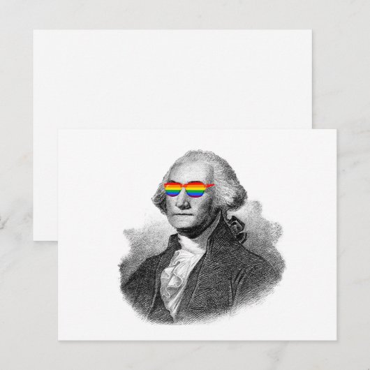 George Washington Pride Briefkaart (Voorkant / Achterkant)