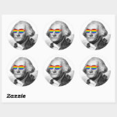 George Washington Pride Ronde Sticker (Vel)