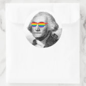 George Washington Pride Ronde Sticker (Tas)