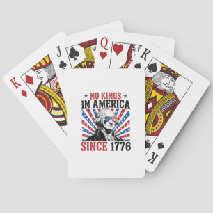 George Washington Protestbord Geen Koningen In Ame Pokerkaarten