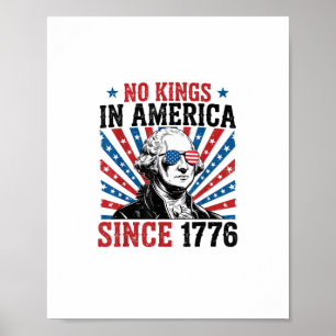 George Washington Protestbord Geen Koningen In Ame Poster