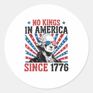 George Washington Protestbord Geen Koningen In Ame Ronde Sticker