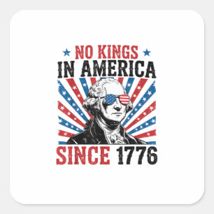 George Washington Protestbord Geen Koningen In Ame Vierkante Sticker