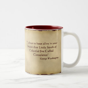 George Washington Quotation Tweekleurige Koffiemok