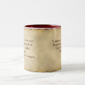 George Washington Quotation Tweekleurige Koffiemok (Center)