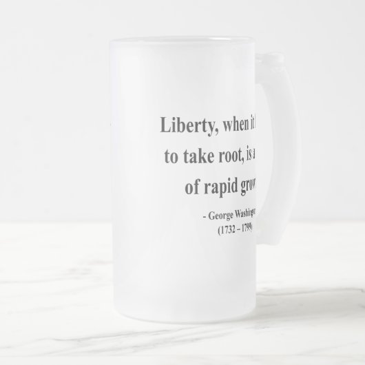 George Washington Quote 2a Matglas Bierpul (Voorkant rechts)