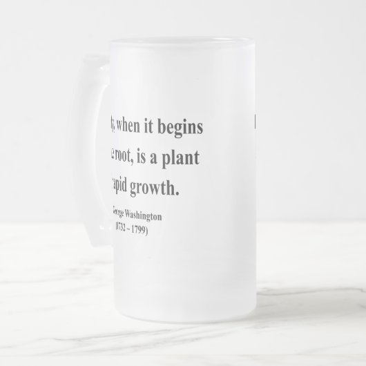 George Washington Quote 2a Matglas Bierpul (Voorkant links)