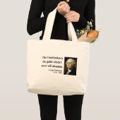 George Washington Quote 4b Grote Tote Bag (Voorkant (product))