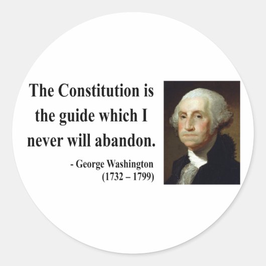 George Washington Quote 4b Ronde Sticker (Voorkant)