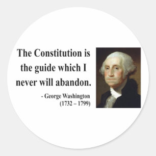 George Washington Quote 4b Ronde Sticker
