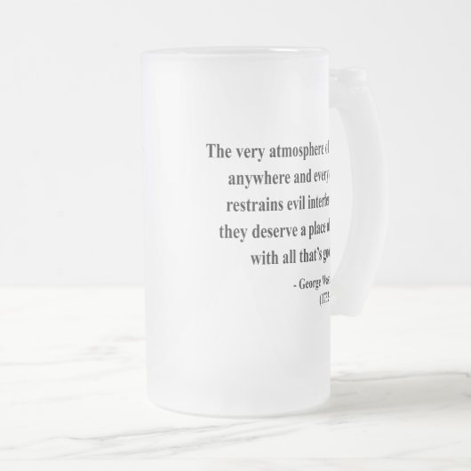 George Washington Quote 7a Matglas Bierpul (Voorkant rechts)