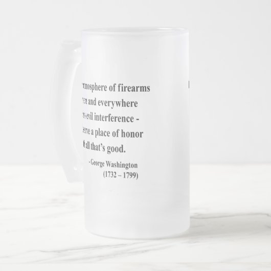 George Washington Quote 7a Matglas Bierpul (Voorkant links)