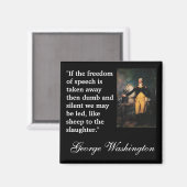 George Washington Quote "Als de vrijheid van..." Magneet (Voorkant / Achterkant)