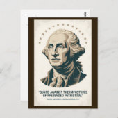 George Washington Quote American President Art Briefkaart (Voorkant / Achterkant)