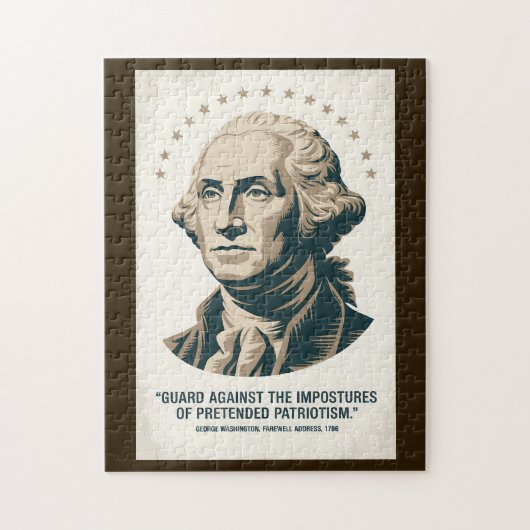 George Washington Quote American President Art Legpuzzel (Verticaal)