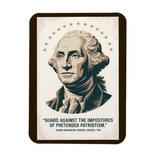 George Washington Quote American President Art Magneet (Verticaal)