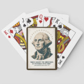 George Washington Quote American President Art Pokerkaarten (Achterkant)