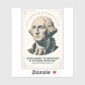 George Washington Quote American President Art Sticker (Vel)