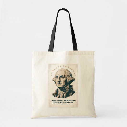 George Washington Quote American President Art Tote Bag (Voorkant)