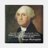 George Washington Quote "Associate with..." Magneet (Voorkant)