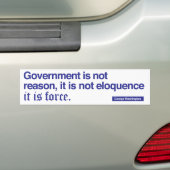 George Washington Quote / Blauw op wit Bumpersticker (Op auto)