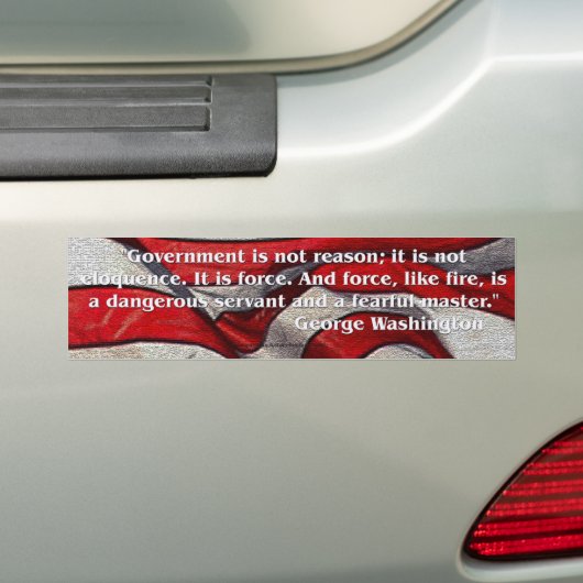 George Washington Quote Bumpersticker (Op auto)