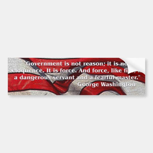 George Washington Quote Bumpersticker (Voorkant)