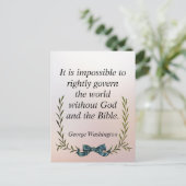 George Washington Quote Government en Religie Briefkaart (Staand voorkant)