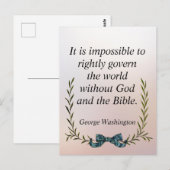 George Washington Quote Government en Religie Briefkaart (Voorkant / Achterkant)